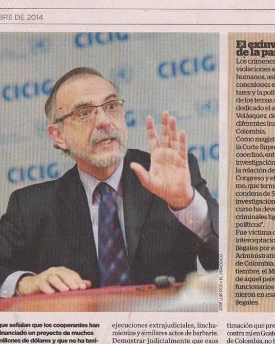 El Periódico entrevista al Comisionado Iván Velásquez