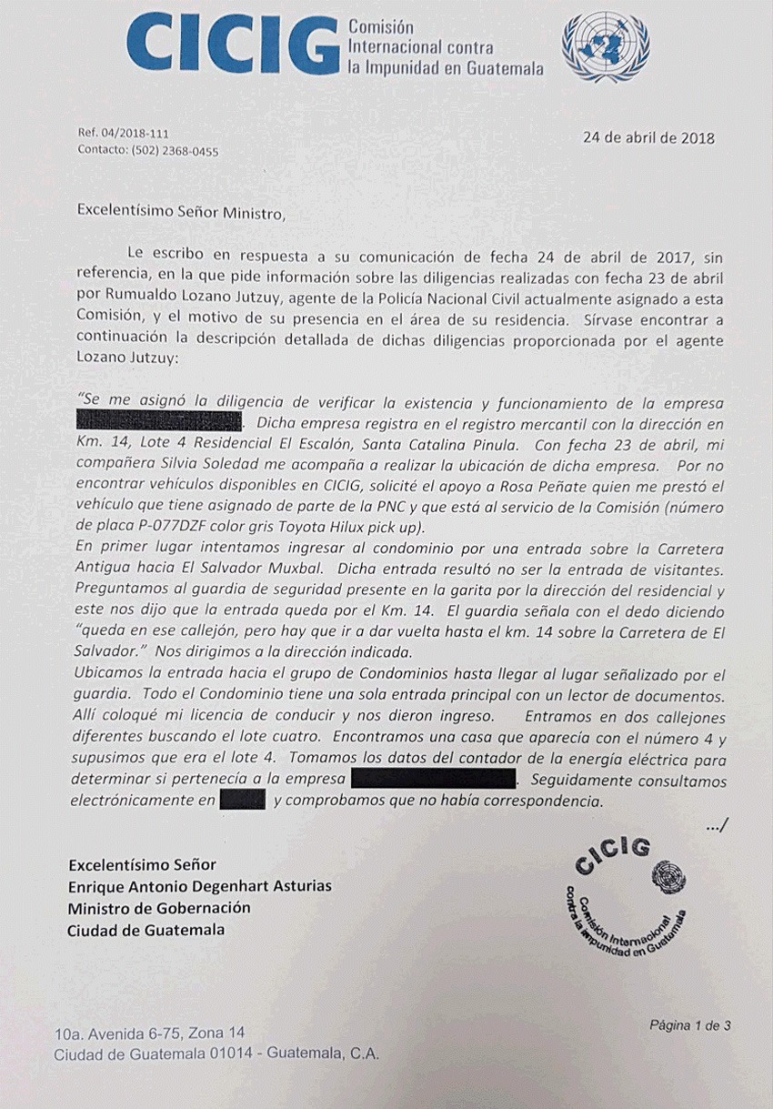 Respuesta del Comisionado Iván Velásquez a carta de Ministro de Gobernación