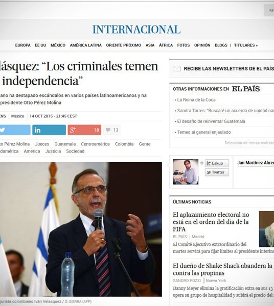 El País entrevista al Comisionado