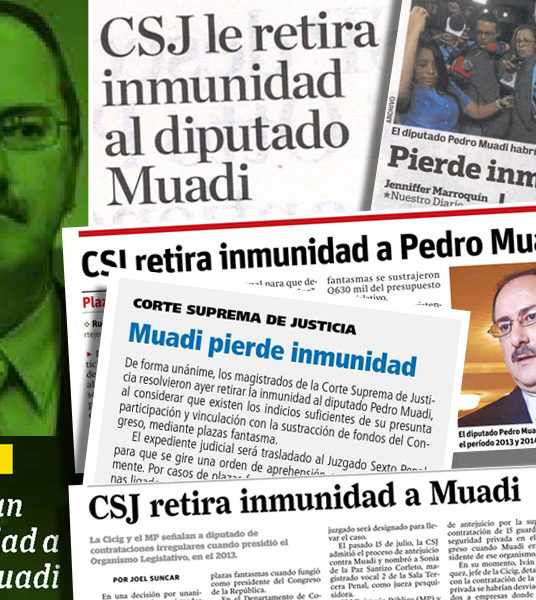 Medios reportan retiro de inmunidad a Pedro Muadi