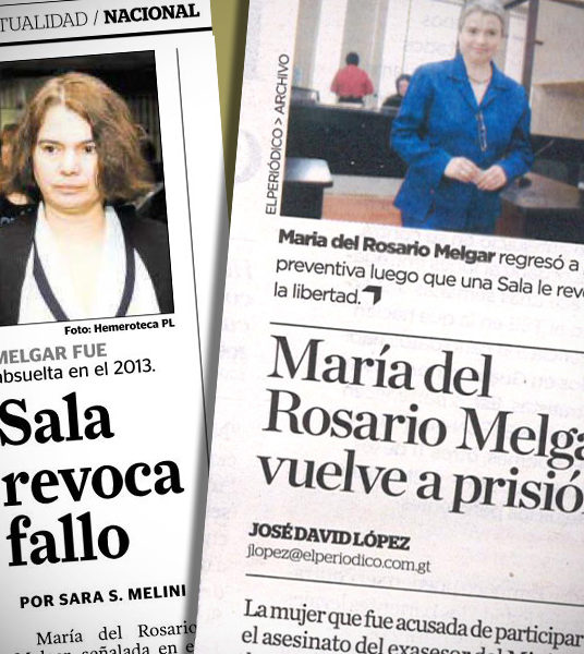 Prensa reporta fallo contra María Rosario Melgar