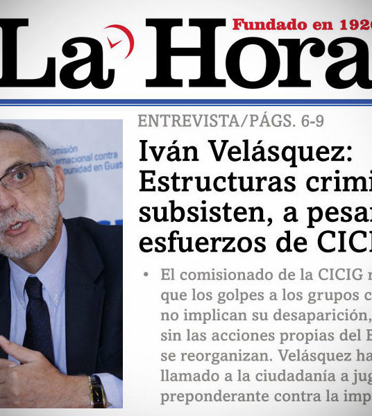 Vespertino La Hora entrevista al Comisionado Velásquez