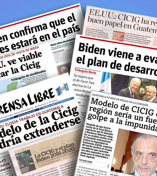 Medios reportan noticias sobre replicar modelo de la CICIG y la visita de Biden