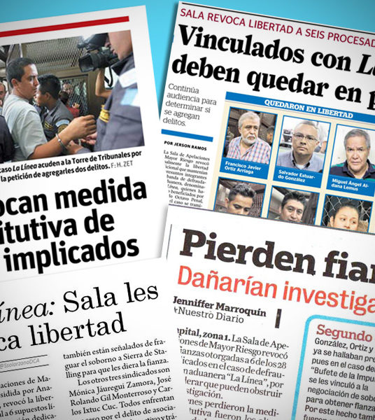 Prensa resalta fallo de Sala que revocó el arresto domiciliario a sindicados en caso La Línea