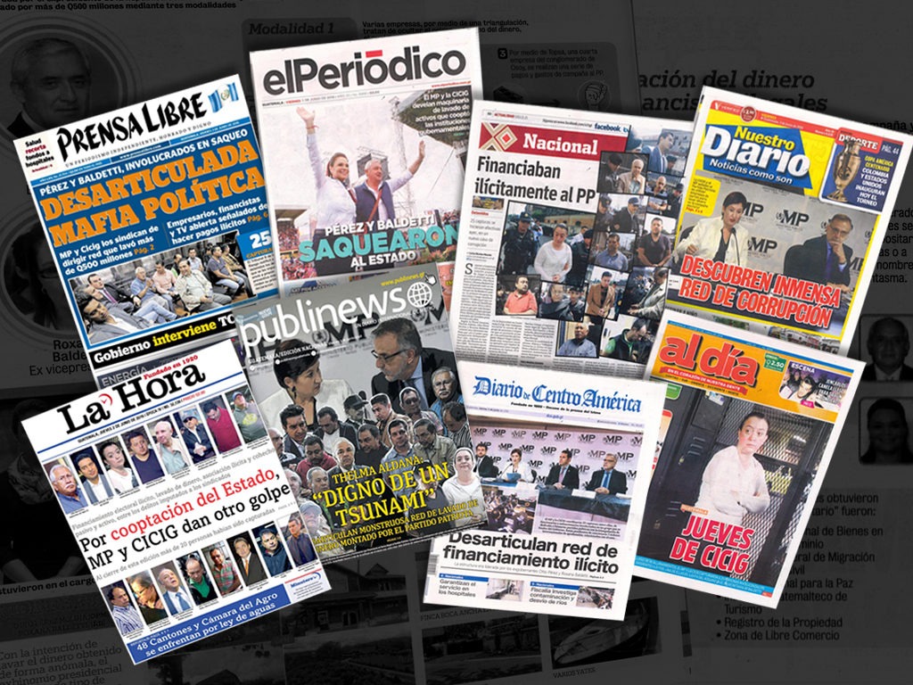 Prensa resalta revelación del caso "cooptación del Estado de Guatemala"