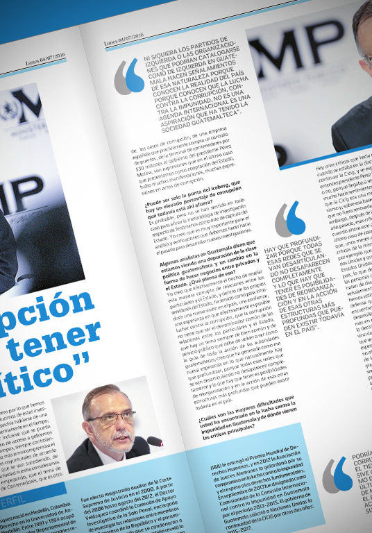 El Mundo de El Salvador entrevista al Comisionado Iván Velásquez