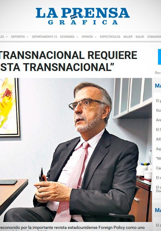 Un delito transnacional requiere una respuesta transnacional, sentenció el Comisionado Velásquez
