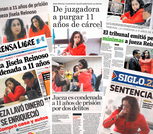 Prensa destaca sentencia contra jueza Jisela Reinoso Trujillo