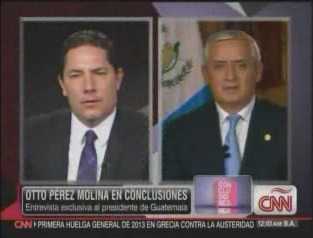 Presidente de Guatemala en CNN: "Hay avances grandes en la justicia al existir señalamientos contra jueces. La CICIG tiene todo el respaldo del Ejecutivo"