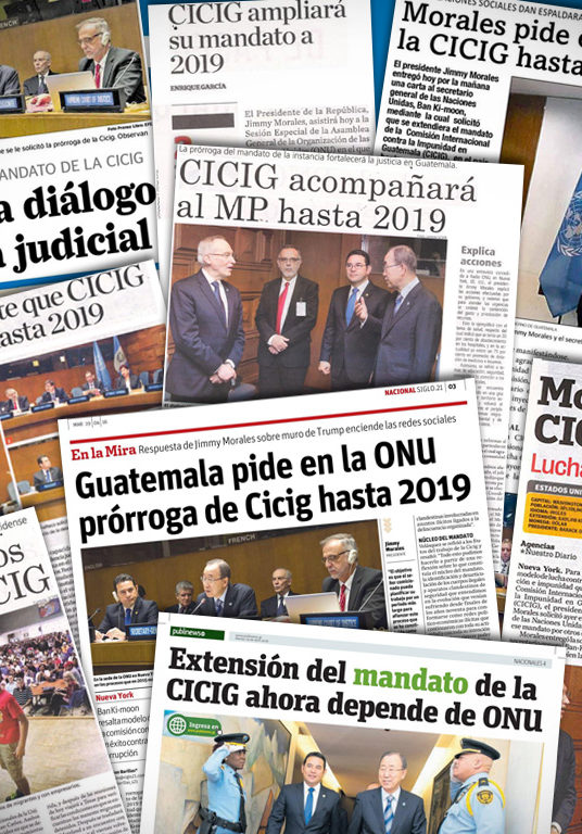 Prensa destaca solicitud de ampliación de prórroga de la CICIG