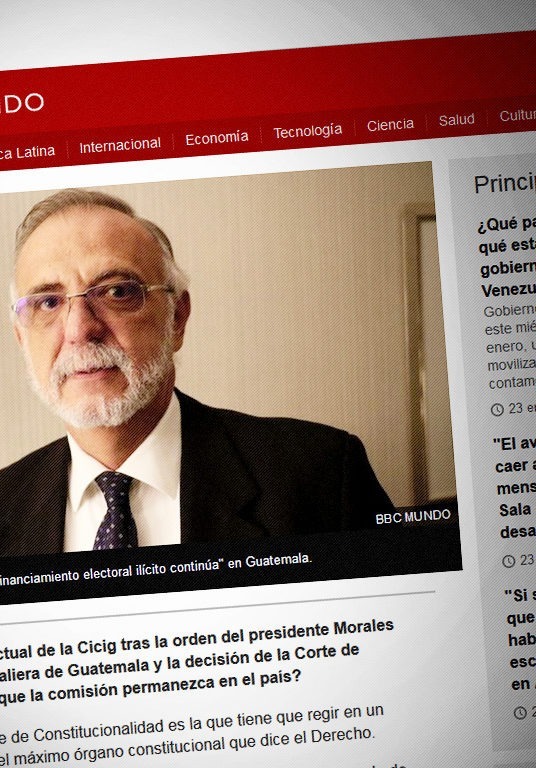 Comisionado Iván Velásquez conversa con la BBC en Nueva York